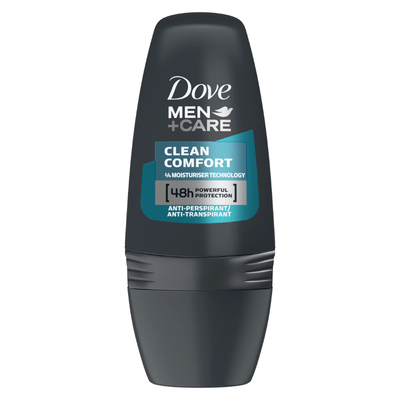 Dove For Men Deodorant Roll On Clean Comfort 50ml